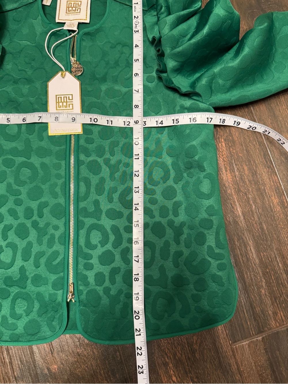 Emily McCarthy Evergreen Cheetah Jacquard Matching Set NWT Top & Bottoms - Picture 10 of 12